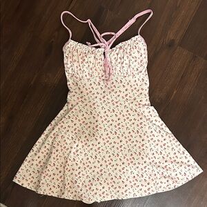 Floral Pink Trim Sundress